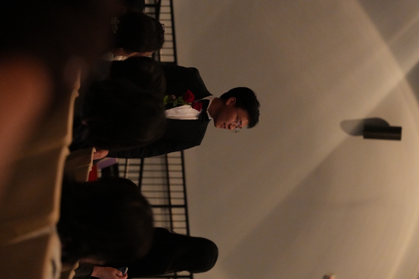 Formal portrait man with rose