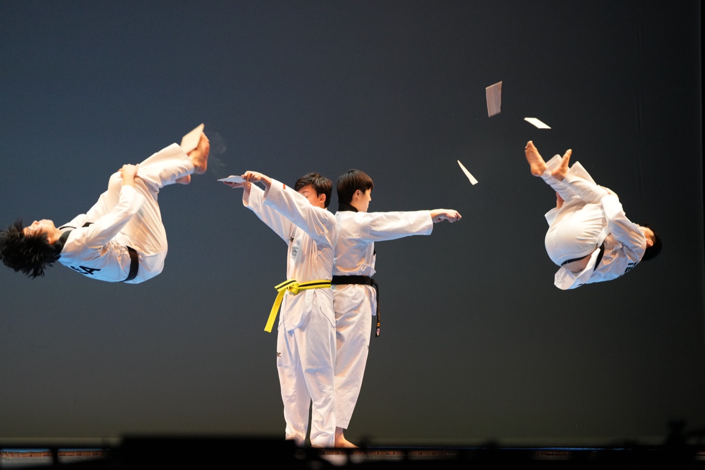 Taekwondo acrobatic flip