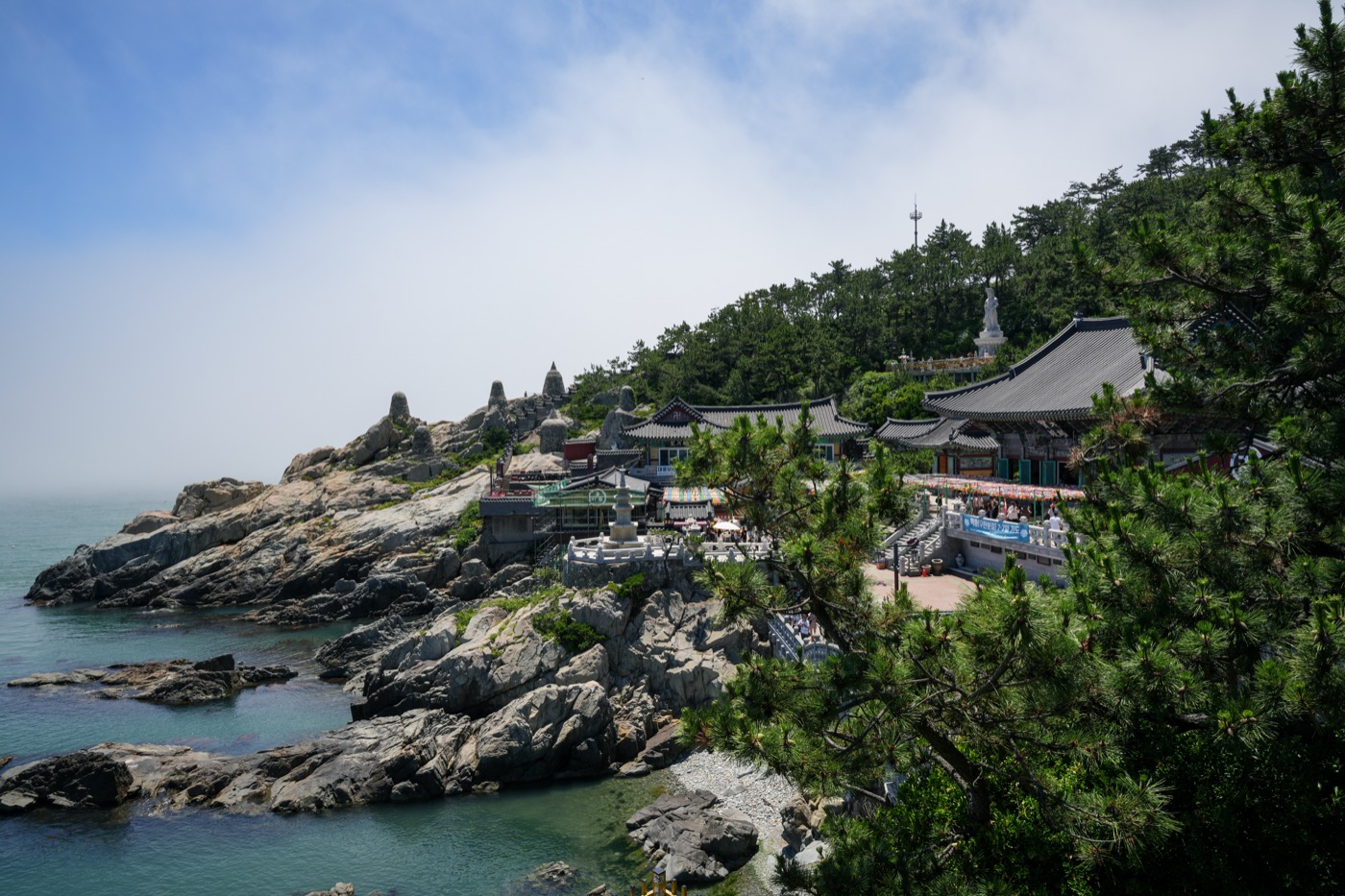 Rocky coast Busan Korea
